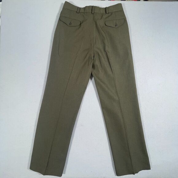 Defense‎ Logistics Agency Pants Mens 34L Army Green Trousers Slacks - Picture 10 of 11